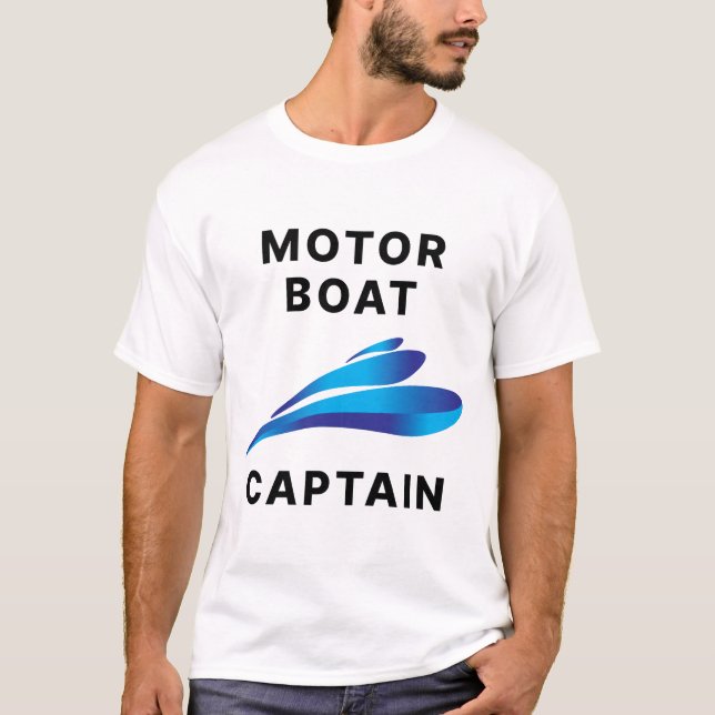 Camiseta Capitán del barco de motor (Anverso)