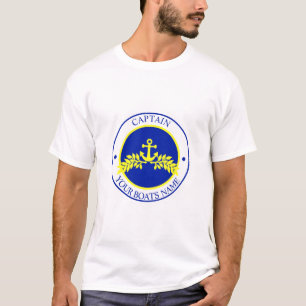 Camiseta Capitán del barco y nombre del barco