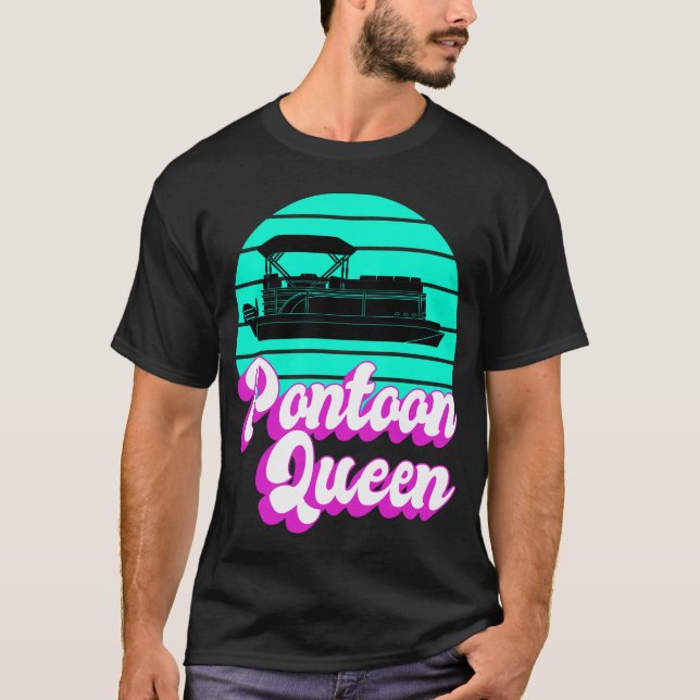 Camiseta Capitán del bote de la reina del pontón obsequia a (Anverso)