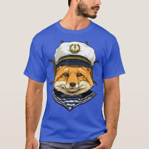 Camiseta Capitán del bote Fox Sailor Wildlife Fox Forest