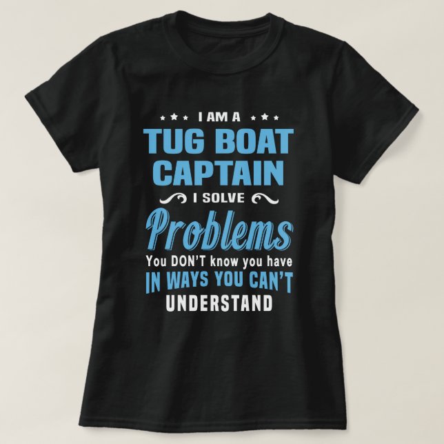 Camiseta Capitán del bote Tug (Diseño del anverso)