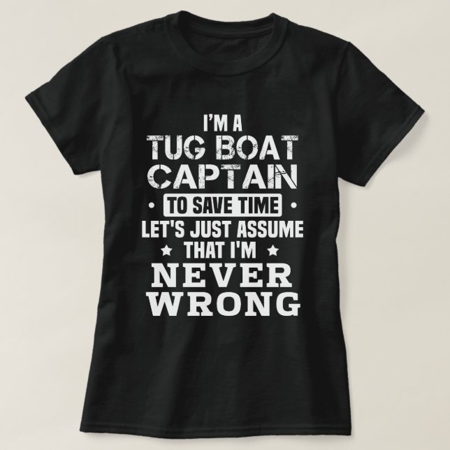 Camiseta Capitán del bote Tug (Diseño del anverso)