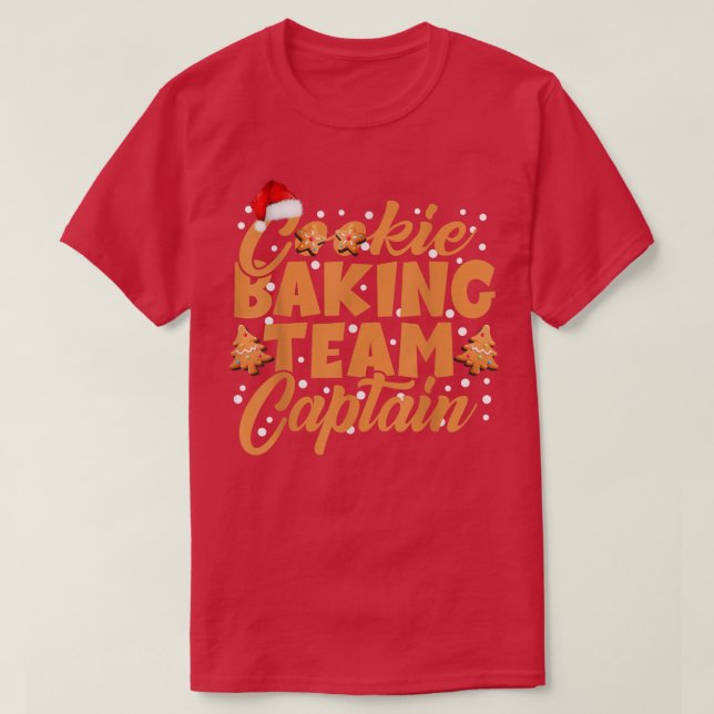 Camiseta Capitán del Equipo de Cookie Baking Navidades de G (Diseño del anverso)