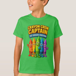 Camiseta Capitán del equipo de Crayon de primer grado Tee