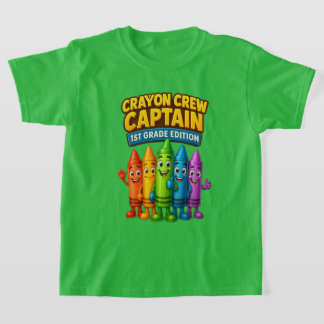 Camiseta Capitán del equipo de Crayon de primer grado Tee