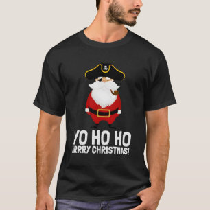 Camiseta Capitán del parche de ojos de Santa Pirate Yo Ho H