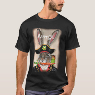 Camiseta Capitán del Pirata Jack Rabbit Parakeet Animal Me