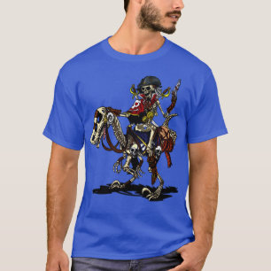 Camiseta Capitán del pirata Skeleton montando dinosaurio
