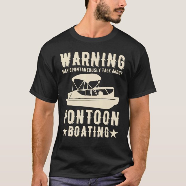 Camiseta Capitán del pontón del barco Papa Boating Dad Moto (Anverso)