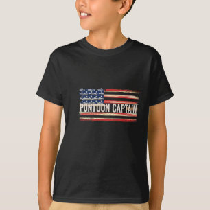 Camiseta Capitán del pontón Diversión patriótica en barco D