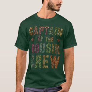 Camiseta CAPITÁN divertida de la imagen impresa en leopardo