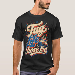 Camiseta capitán divertido de la tripulación del remolcador