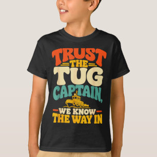 Camiseta Capitán divertido de remolcador operador de barco