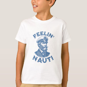 Camiseta Capitán divertido de yate vintage sintiéndose trav