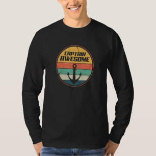Camiseta Capitán Impresionante Capitán Bote Anchor Vintag