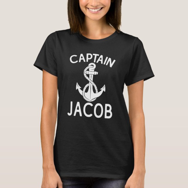 Camiseta Capitán Jacob Ancla Barco Embarcación Yate (Anverso)