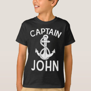 Camiseta Capitán John Boating Bote Yacht Anchor