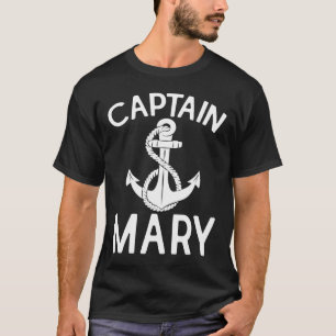 Camiseta Capitán Mary Ship Yacht Boating Anchor