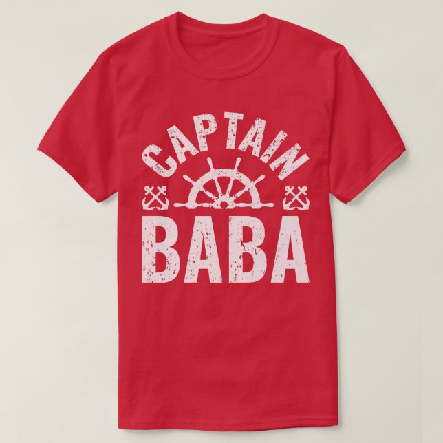 Camiseta Capitán masculino Baba Dueño de un bote Lake Boati (Diseño del anverso)