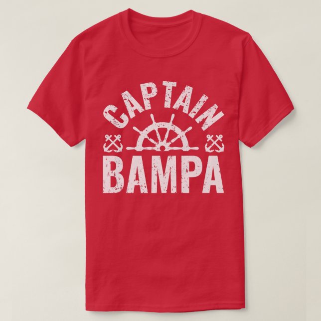 Camiseta Capitán masculino Bampa Propietario del barco Lake (Diseño del anverso)