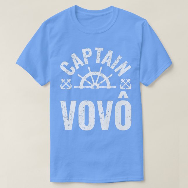 Camiseta Capitán masculino Dueño del barco Vovo Lake Boatin (Diseño del anverso)