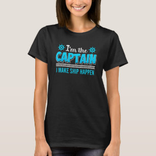 Camiseta Capitán masculino haga que el barco se convierta e