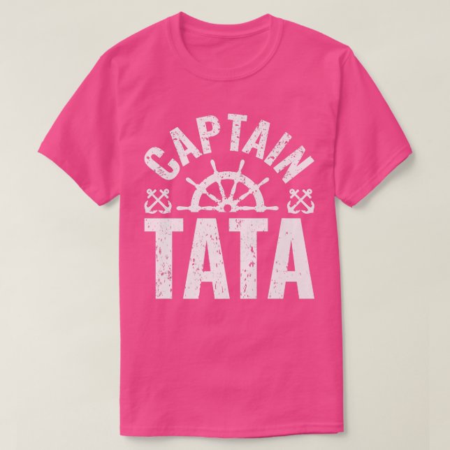 Camiseta Capitán masculino Tata Propietario del barco Lake  (Diseño del anverso)