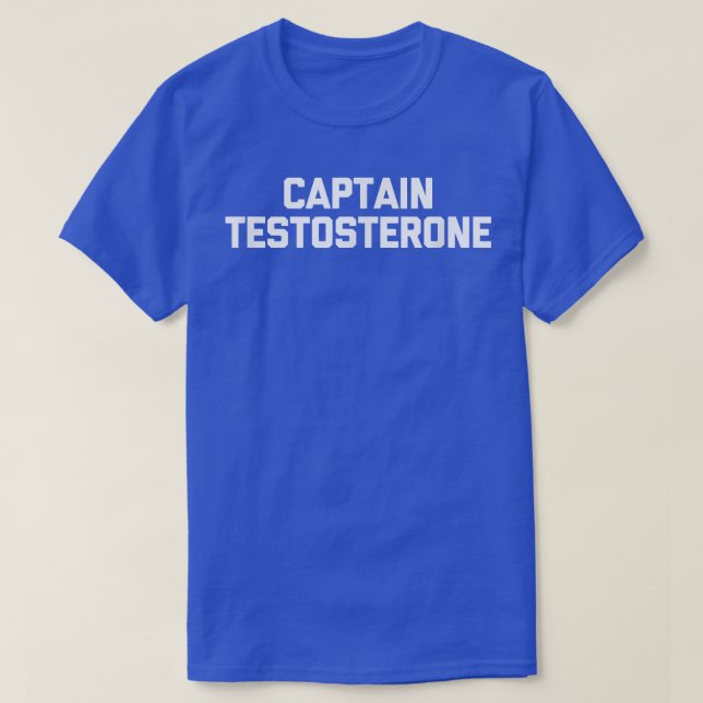 Camiseta Capitán masculino Testosterona trabajo divertido d (Diseño del anverso)