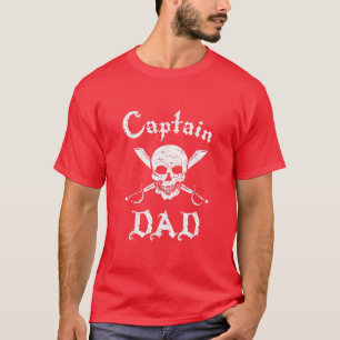 Camiseta Capitán Mens Papá Divertido Pirata