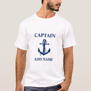 Camiseta Capitán Náutico Nombre Anchor Rope