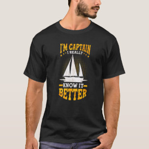 Camiseta Capitán Navío Naval en barco Capitán de Sailor
