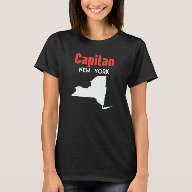 Camiseta Capitan New York USA State America Travel New York (Anverso)