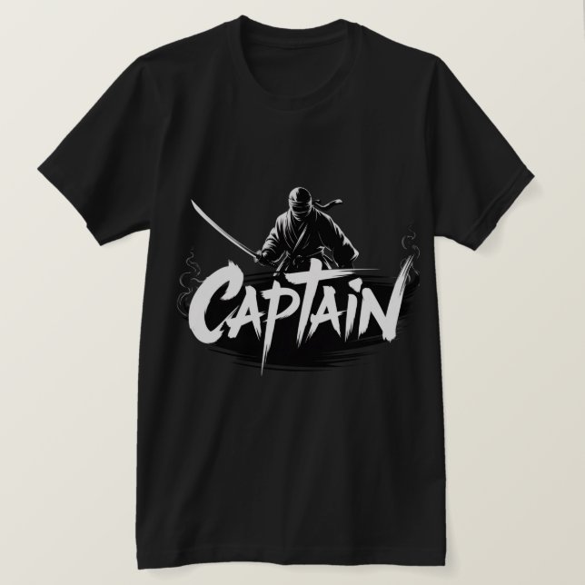 Camiseta "CAPITÁN" Ninja Warrior Graphic Tee |  (Anverso del diseño)