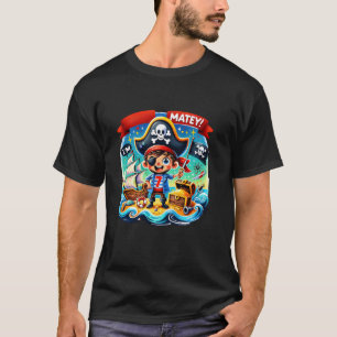 Camiseta Capitán Niño Matey Tengo 7 Pirata Cumpleaños 7