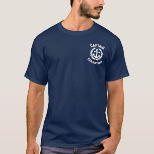 Camiseta Capitán nombre de la tripulación del barco