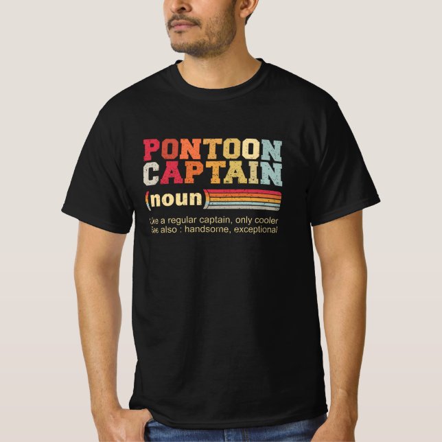 Camiseta Capitán Noun de Pontoon | Pontoon Boating Lover (Anverso)