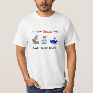 Camiseta Capitán nuevo negro rojo del barco de Beered