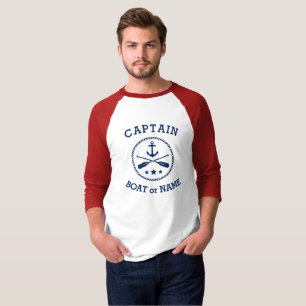 Camiseta Capitán o nombre de barco Estrellas de remos náuti