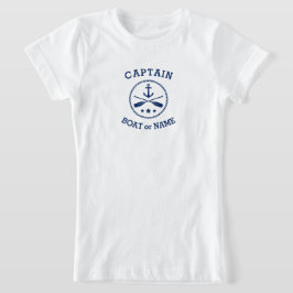 Camiseta Capitán o nombre de barco Estrellas de remos náuti