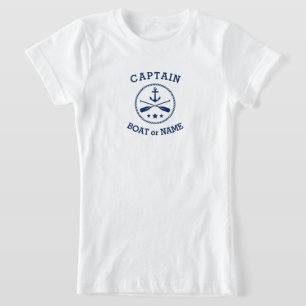 Camiseta Capitán o nombre de barco Estrellas de remos náuti