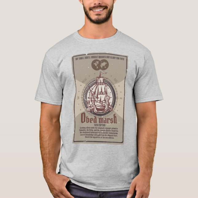 Camiseta Capitán Obed del Mar de Marsh Innsmouth (Anverso)