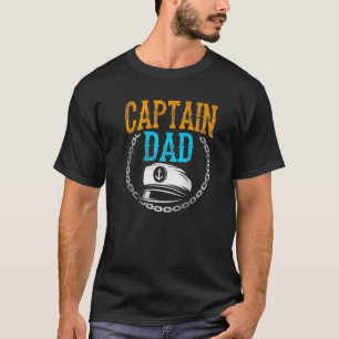 Camiseta Capitán Papá Barco Barco Bote Padre Papi