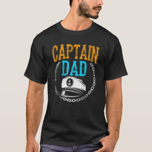 Camiseta Capitán Papá Barco Barco Bote Padre Papi