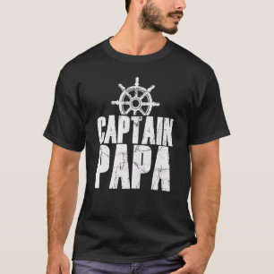 Camiseta Capitán Papa lancha de motor barco de vela