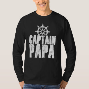 Camiseta Capitán Papa lancha de motor barco de vela