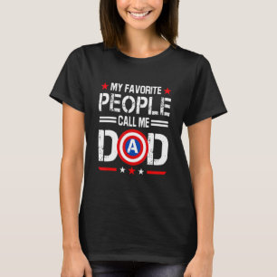 Camiseta Capitán Papá Mi Gente Favorita Me Llama Padre'