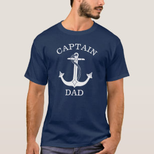 Camiseta Capitán Papá Nautical White Anchor