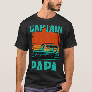 Camiseta Capitán Papa Pontoon Capitán Papá Bote Lago
