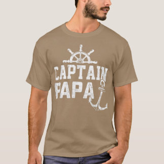 Camiseta Capitán Papa Pontoon Pescando en bote Lago Navegan