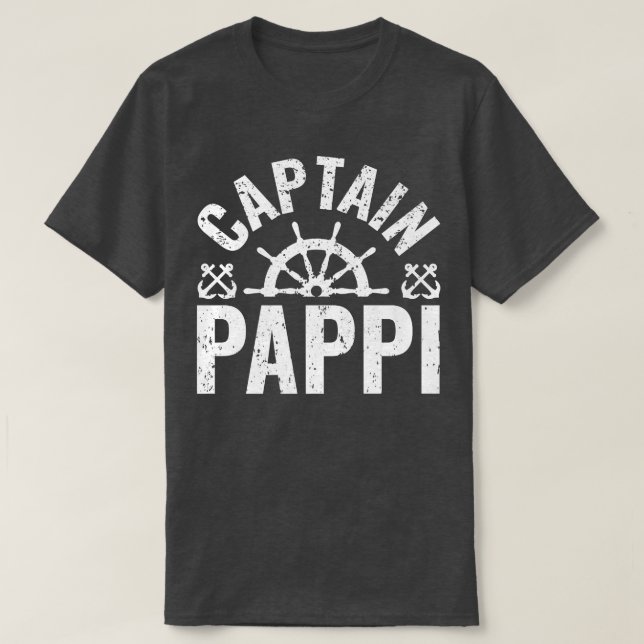 Camiseta Capitán Pappi Propietario del barco Lake Boating P (Diseño del anverso)